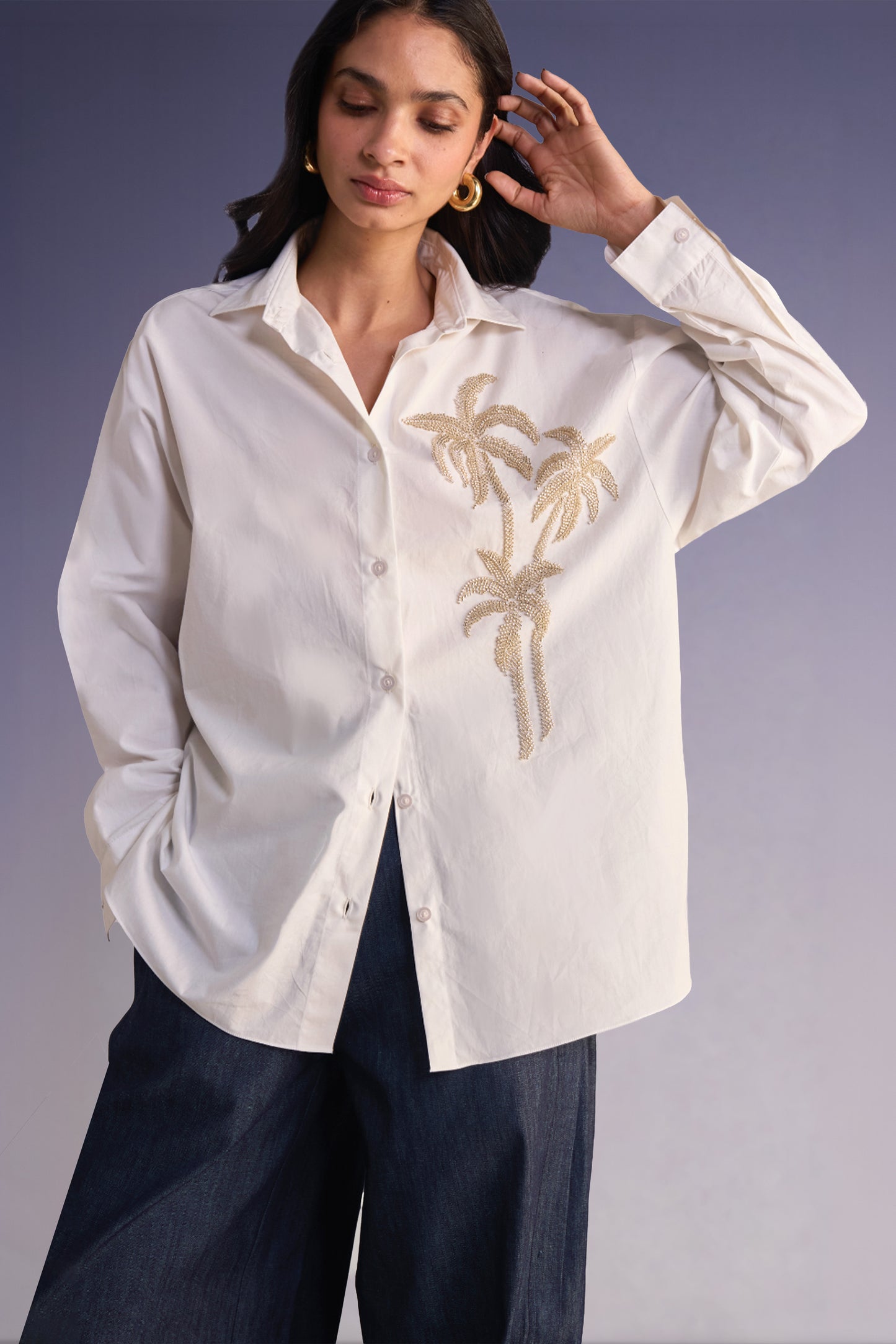 BEAD EMBROIDERED SHIRT