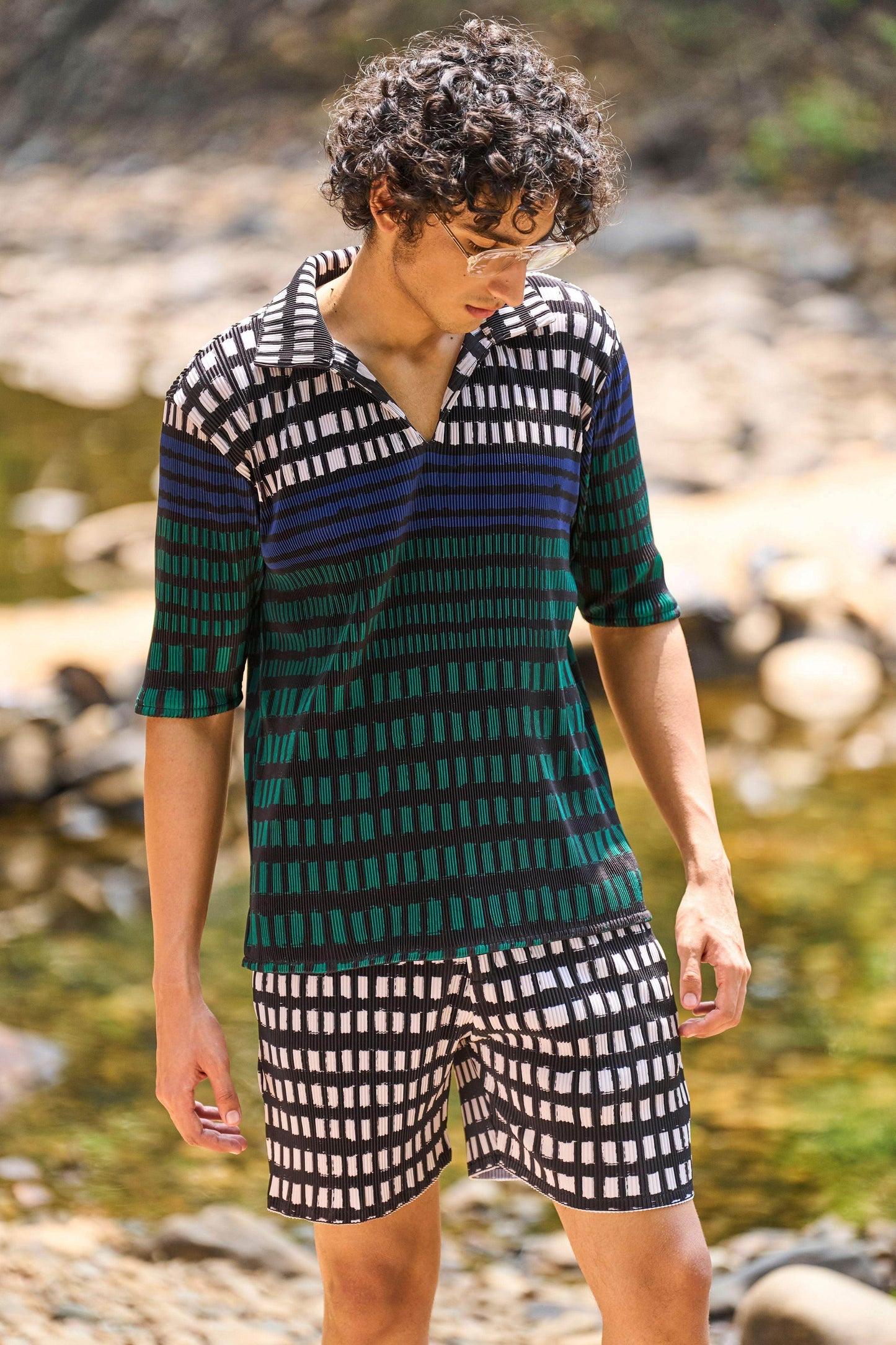 PLEATED SHORTS SET - dash and dot