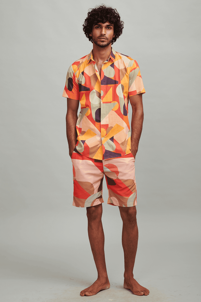 ABSTRACT PRINT SWIM SET - dash and dot dash and dot