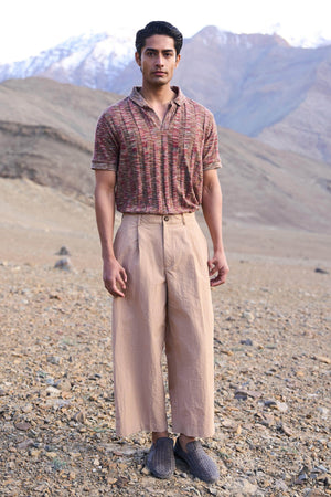 KHAKI POPLIN PANT - dash and dot