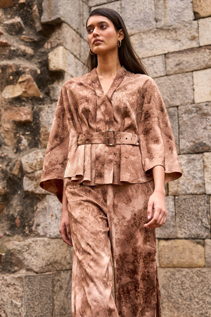 JACQUARD CAPE AND PANT SET - dash and dot dash and dot