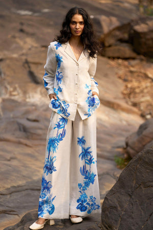 PRINTED LINEN PANT - dash and dot