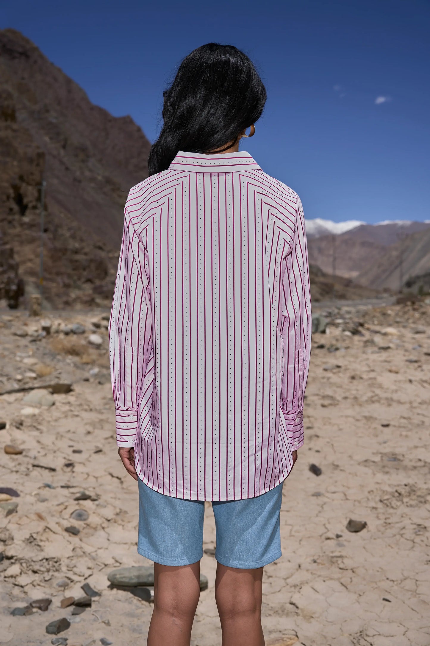 SWAROVSKI STRIPE SHIRT