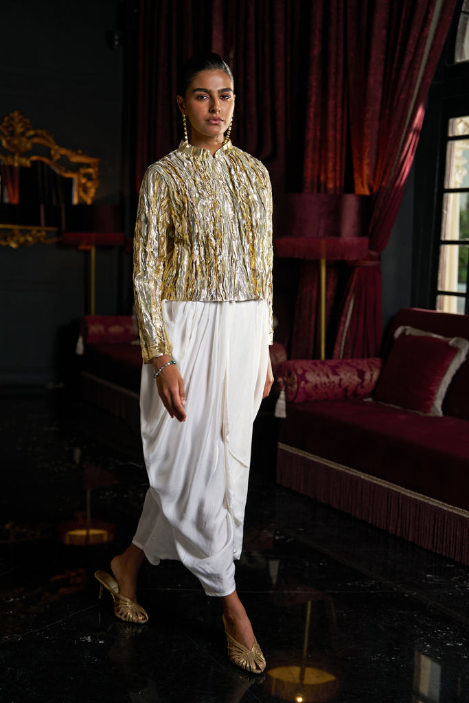 IVORY COWL PANT dash and dot