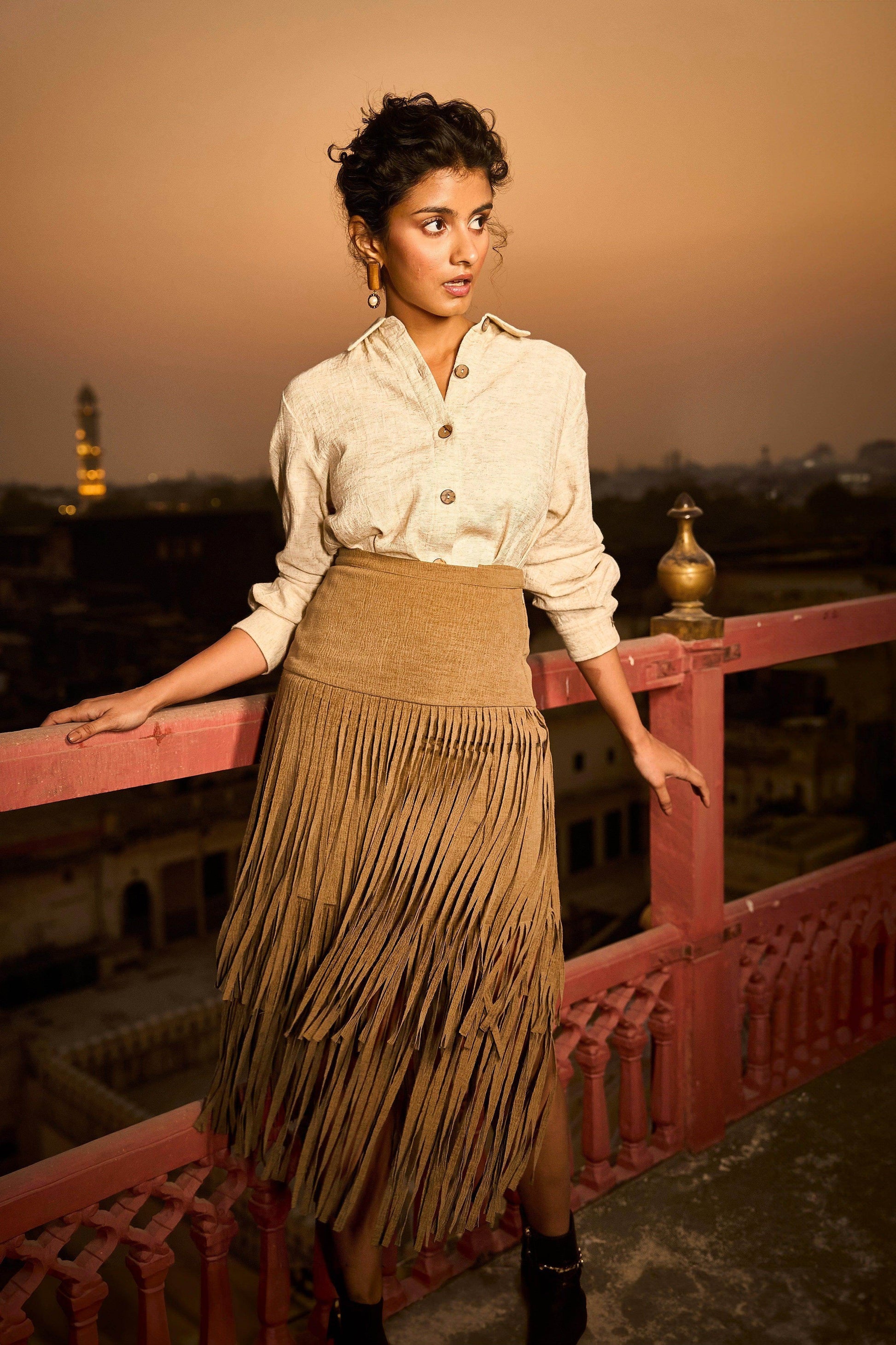 LINEN TEXTURED SHIRT - dash and dot