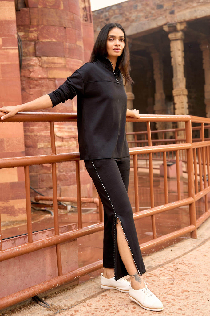 CRYSTAL ZIP NECK TOP - dash and dot dash and dot