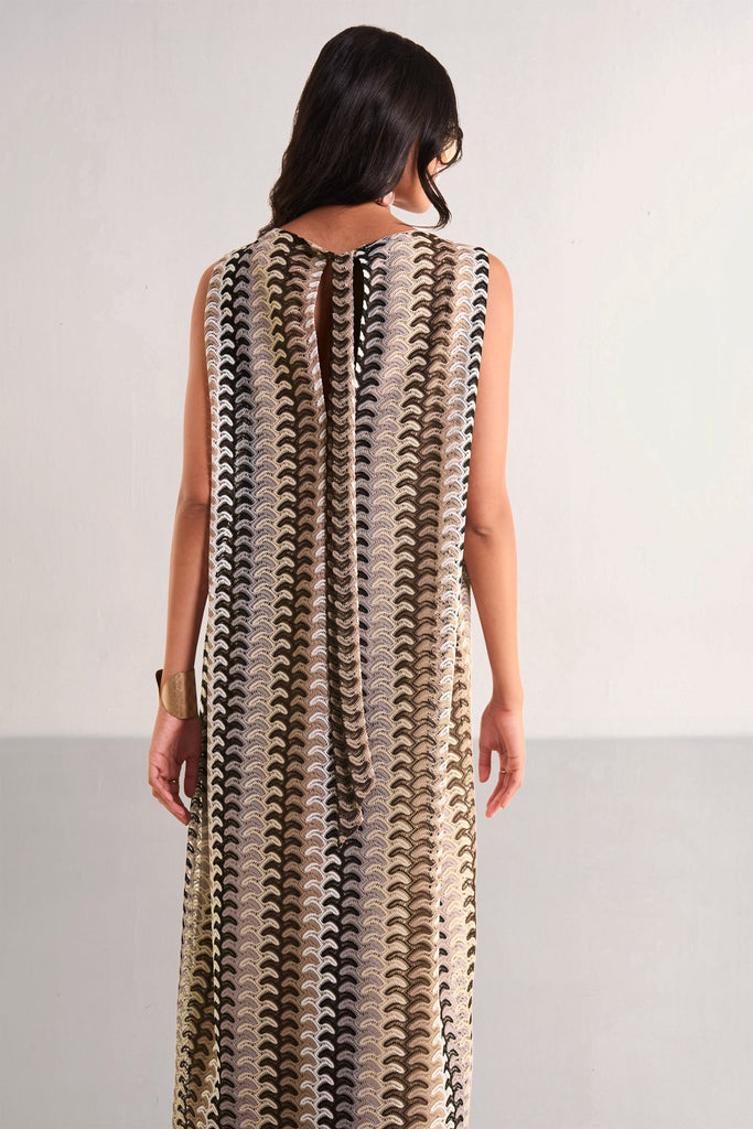 CROCHET KNIT BACK KNOT MIDI dash and dot