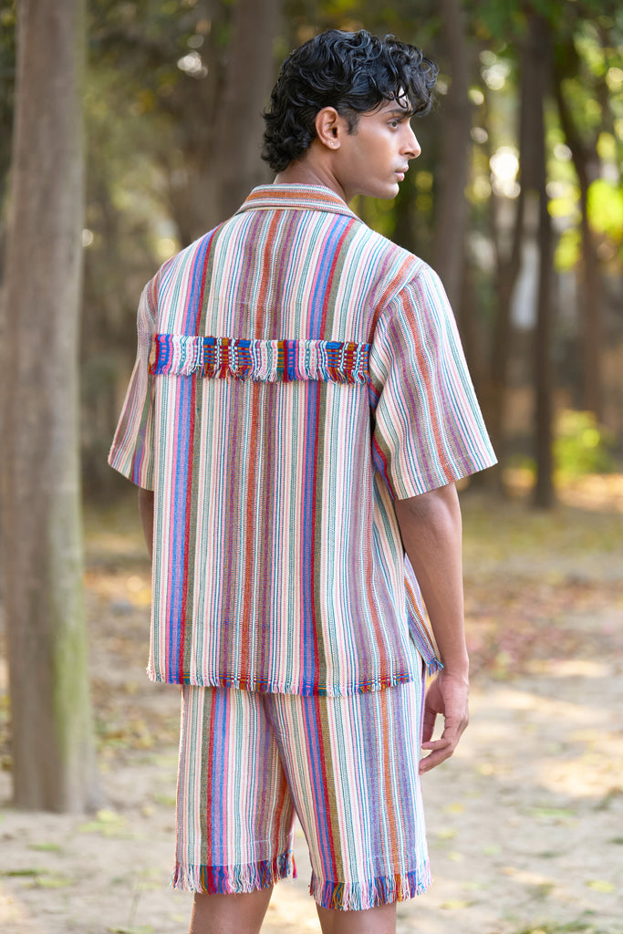 JACQUARD STRIPED SHORTS dash and dot