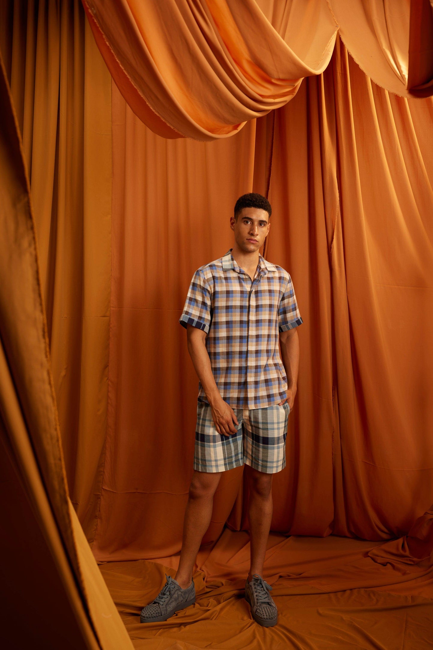 TWO CHECKS SHORTS SET - dash and dot