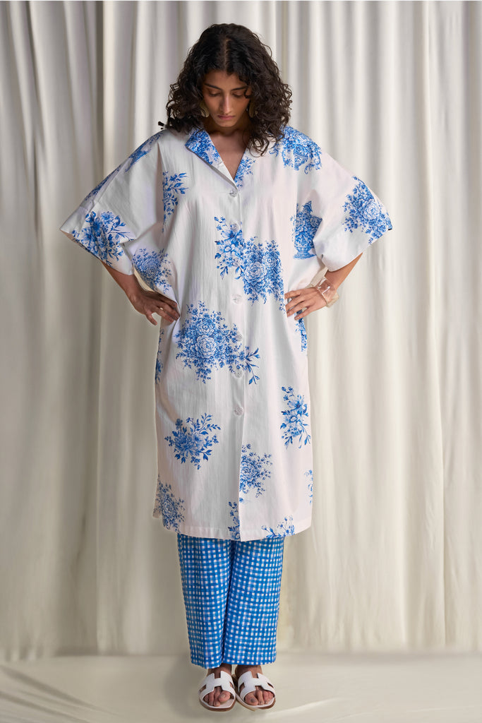 LINEN MADRAS CHECK PRINT PANT dash and dot