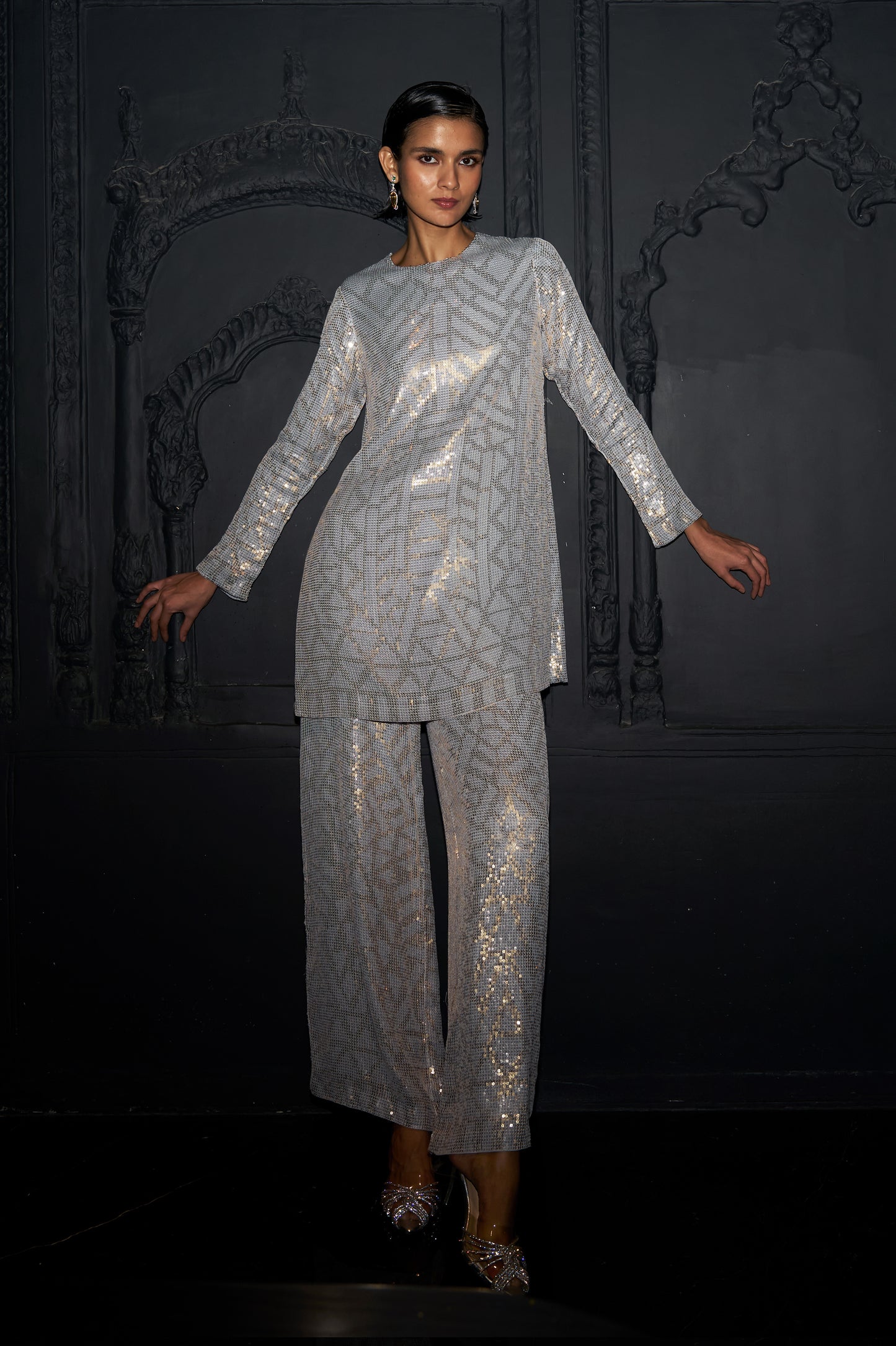 PASTEL SEQUIN EMBROIDERED TOP