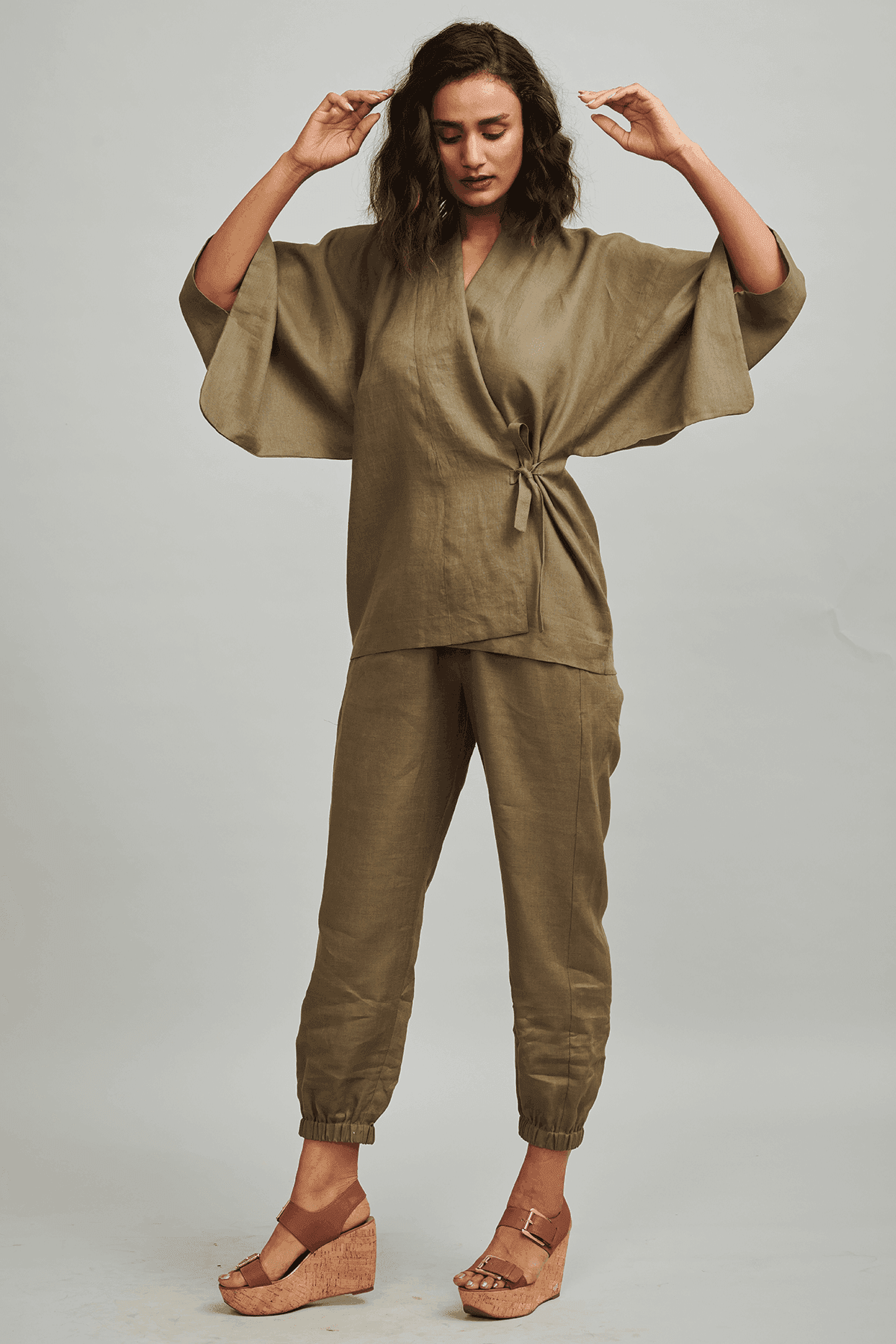 LINEN JOGGER PANT - dash and dot