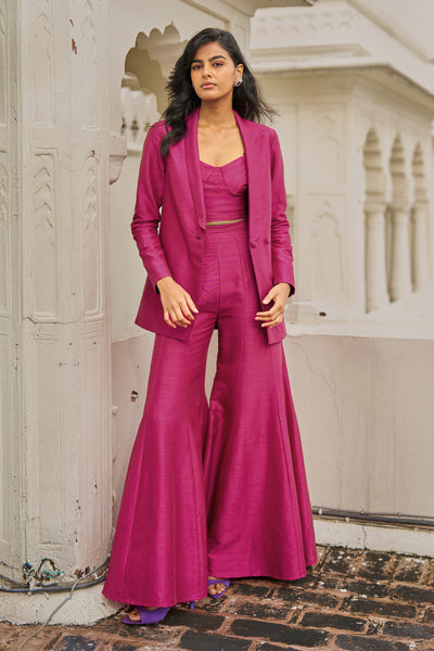 FUCHSIA FLARED PANT
