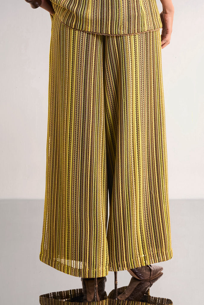 WIDE-LEGGED CROCHET KNIT PANT dash and dot