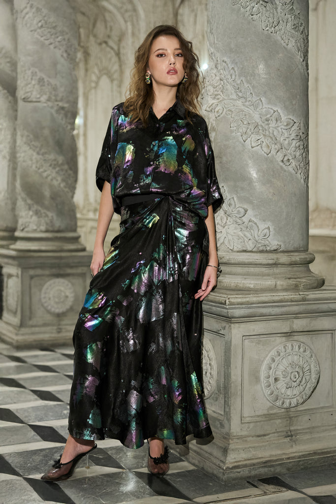 ABSTRACT PRINTED SHIRT dash and dot