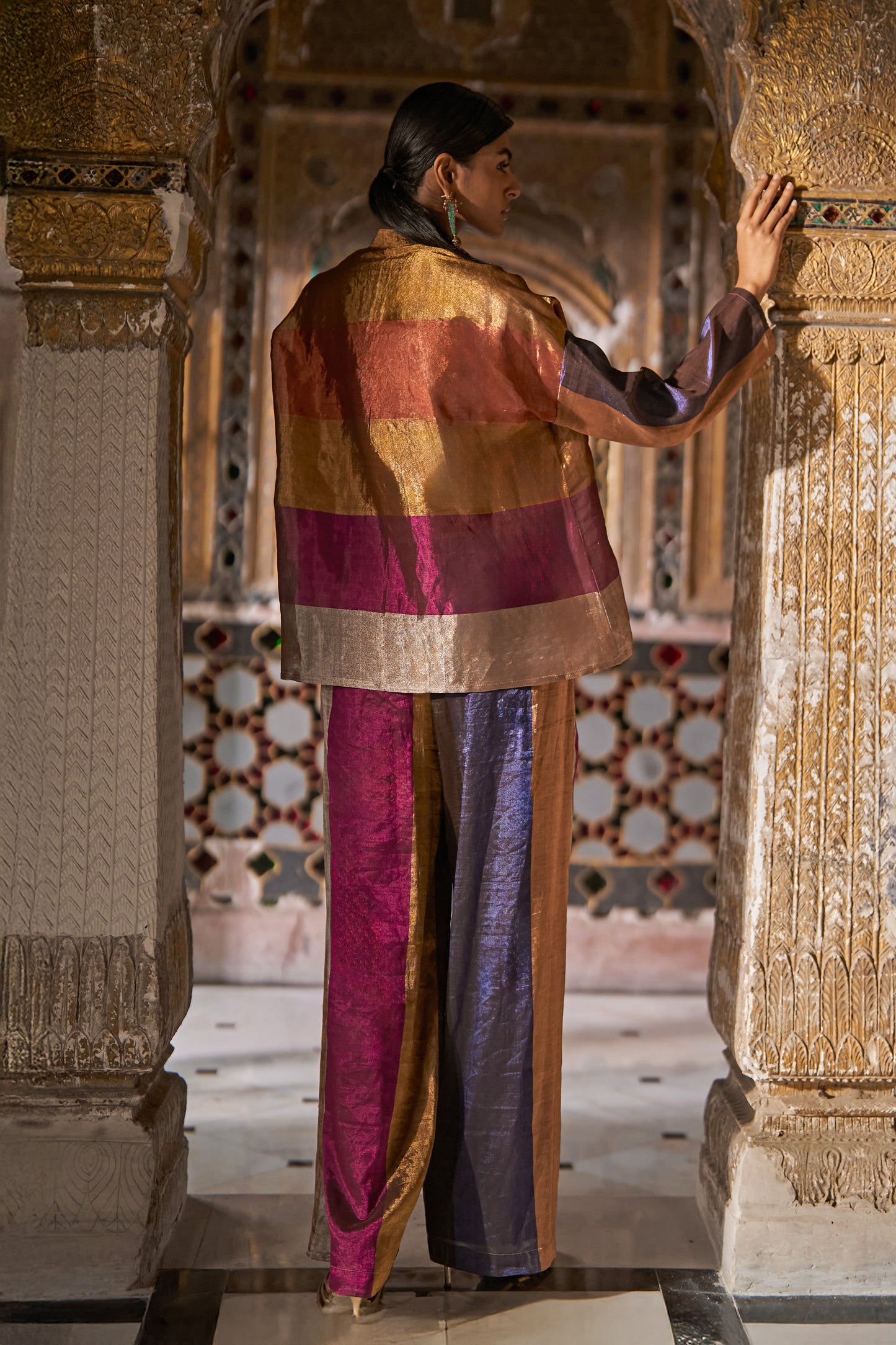 BENARES TISSUE STRIPED SHIRT