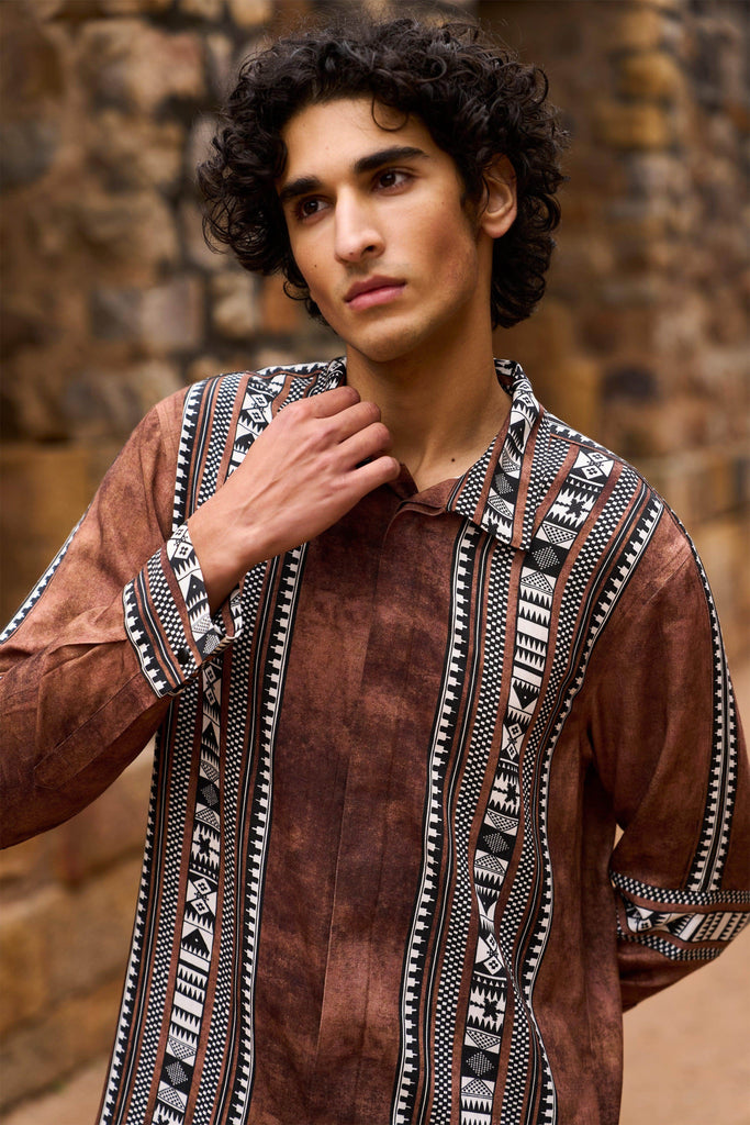 TRIBAL BORDER SHIRT - dash and dot dash and dot