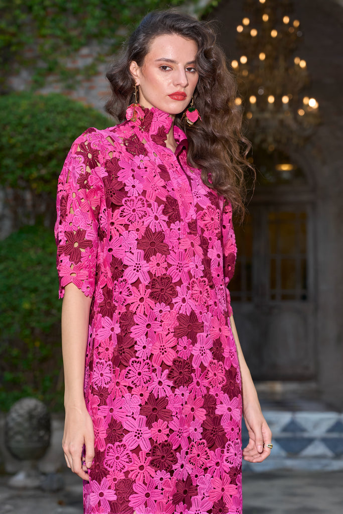 CUTWORK LACE MIDI dash and dot