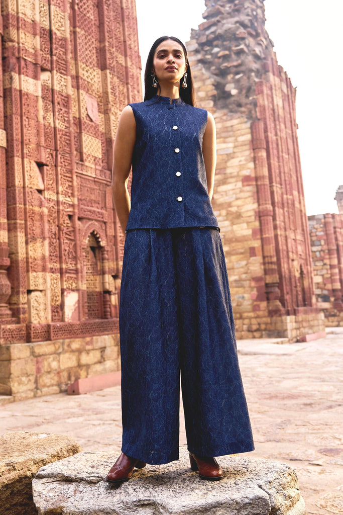 DENIM LACE WAISTCOAT AND PANT SET - dash and dot dash and dot