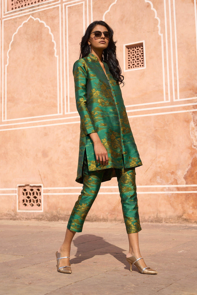 PATTERNED BROCADE LONGLINE TOP AND PANT - dash and dot dash and dot