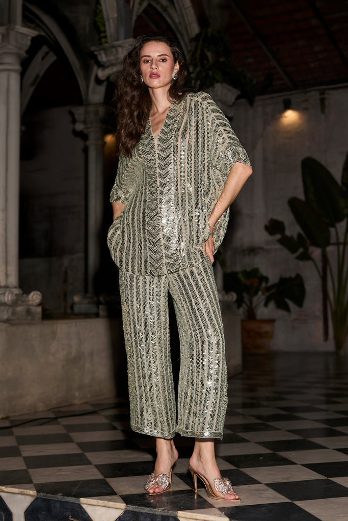 SEQUIN EMBROIDERED PANT dash and dot