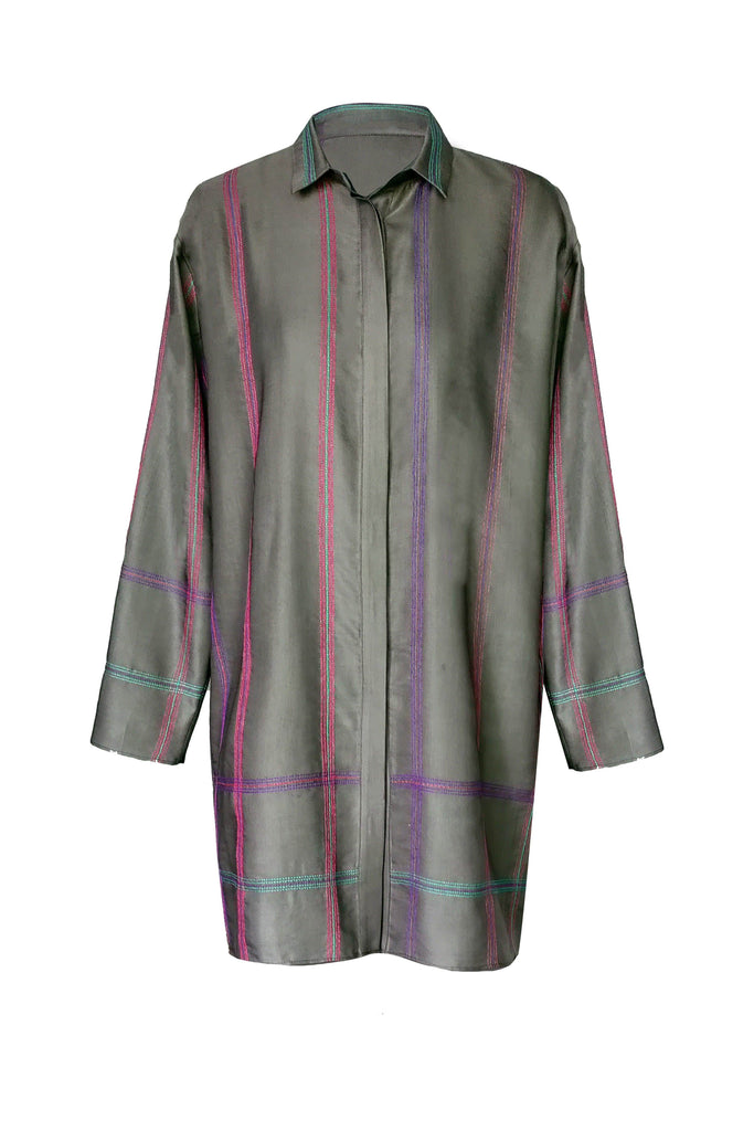 GEOMETRIC EMBROIDERED SHIRT - dash and dot dash and dot