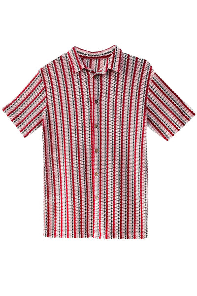 POINTELLE HALF SLEEVE SHIRT - dash and dot