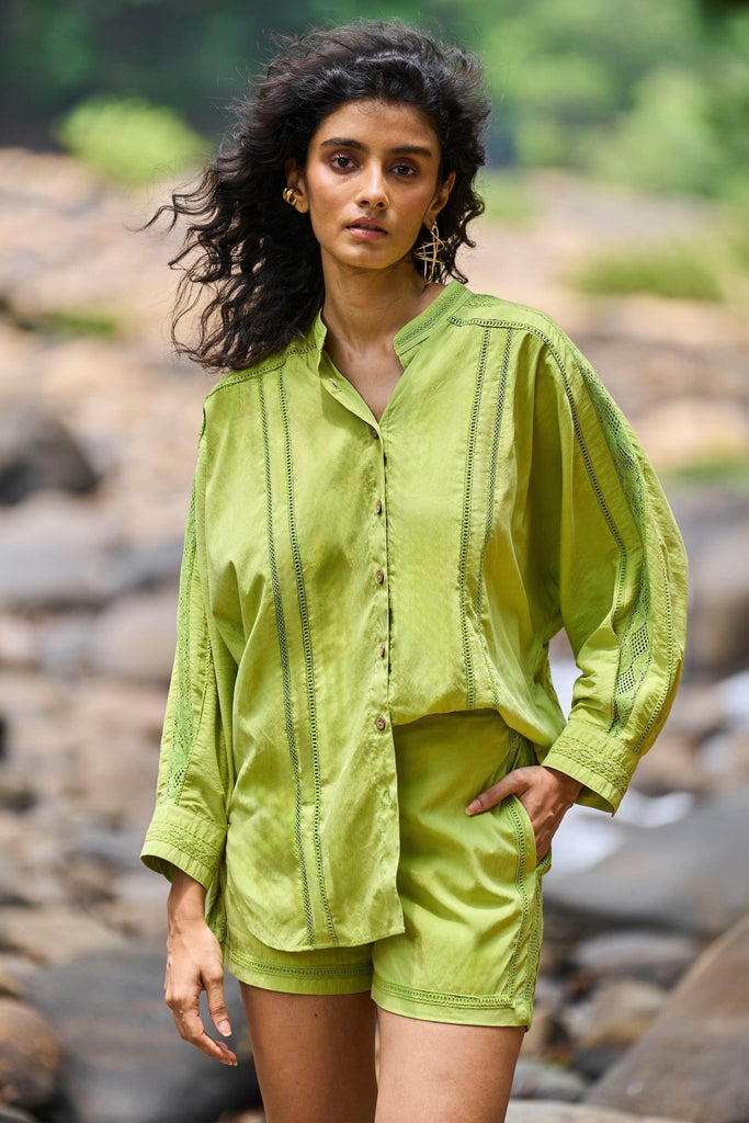 LACE INSERT SHORTS SET - dash and dot dash and dot