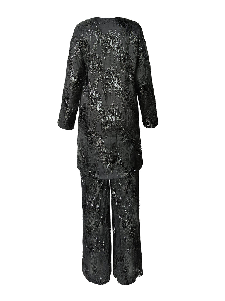 SEQUIN SHIRT AND SHEER SET - dash and dot dash and dot