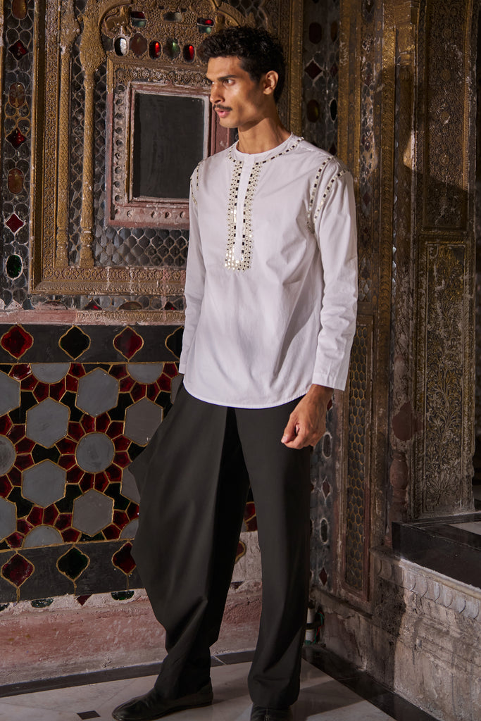 ASYMMETRICAL BLACK PANT dash and dot