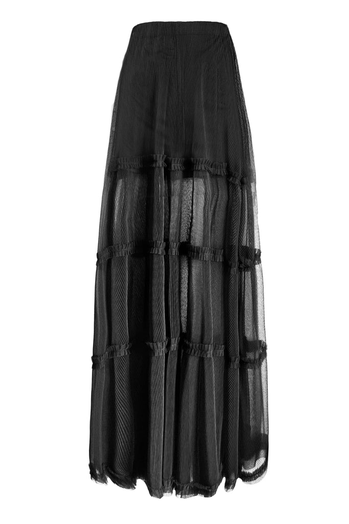 PLEATED TULLE MAXI SKIRT - dash and dot dash and dot