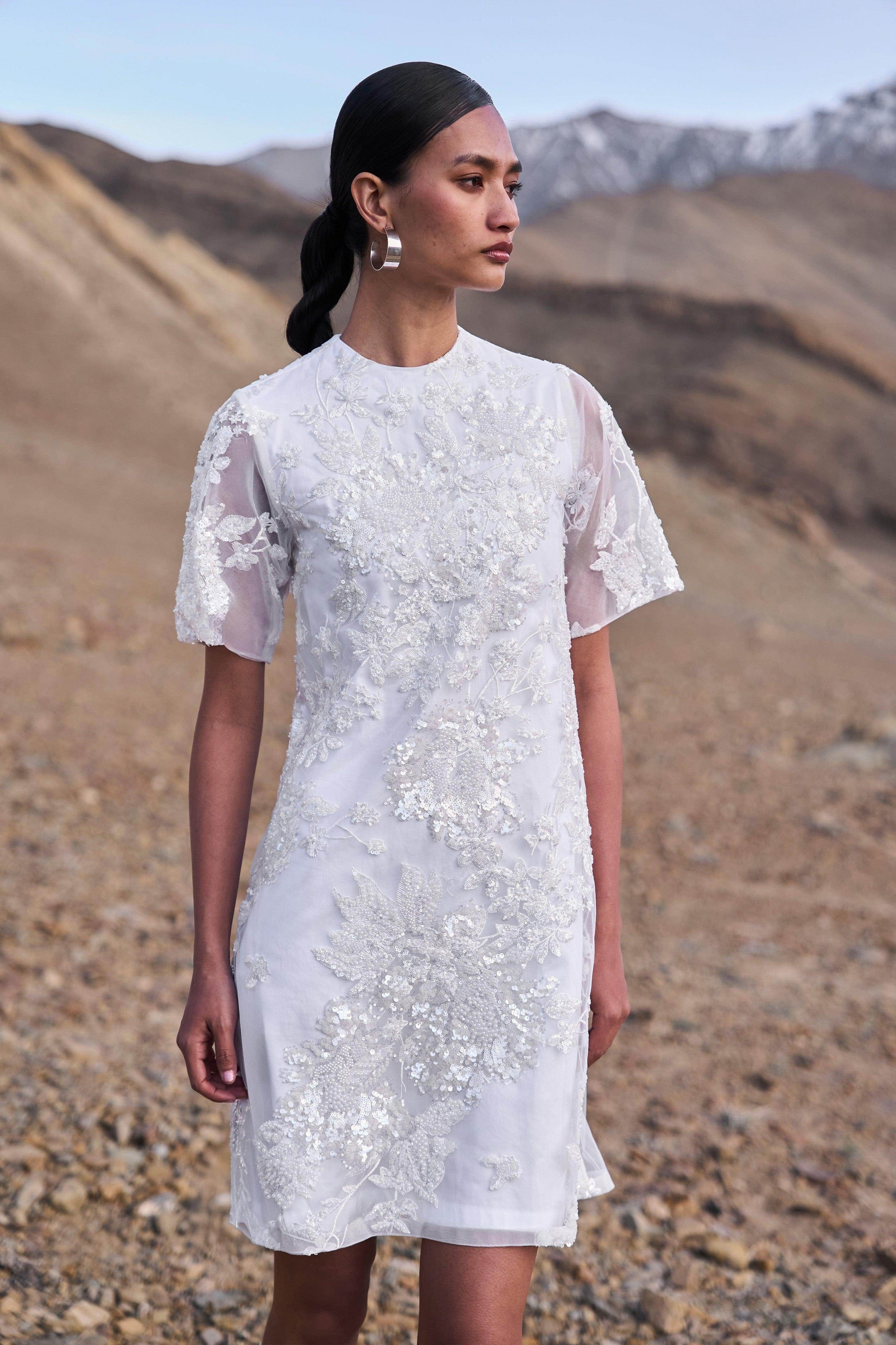 SEQUIN AND BEAD EMBROIDERED MINI - dash and dot