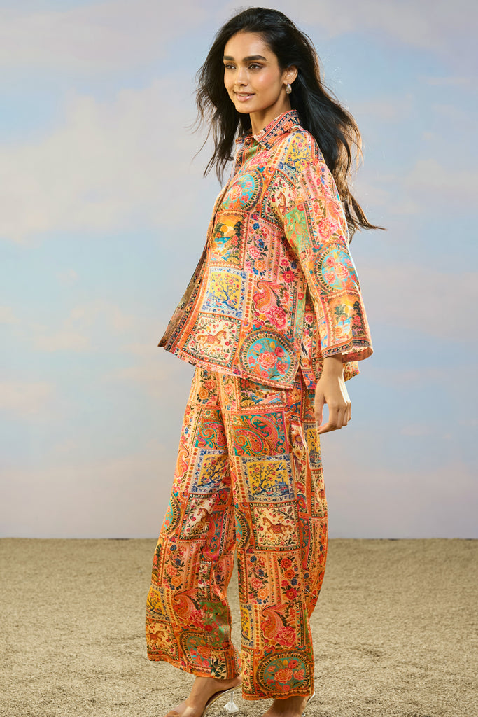 ORNAMENTAL PRINT SHIRT & PANT SET dash and dot