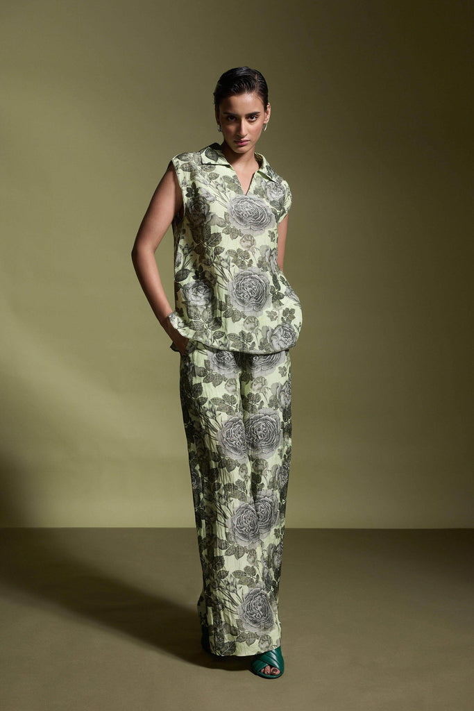 FLORAL LINEN SLEEVELESS SET - dash and dot dash and dot