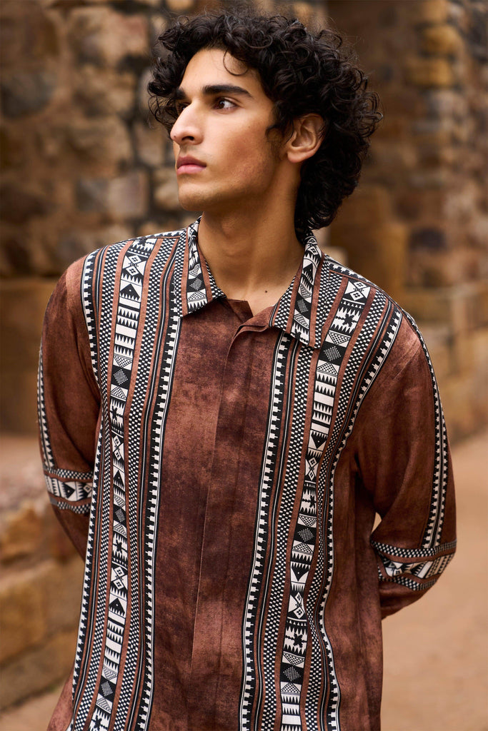 TRIBAL BORDER SHIRT - dash and dot dash and dot