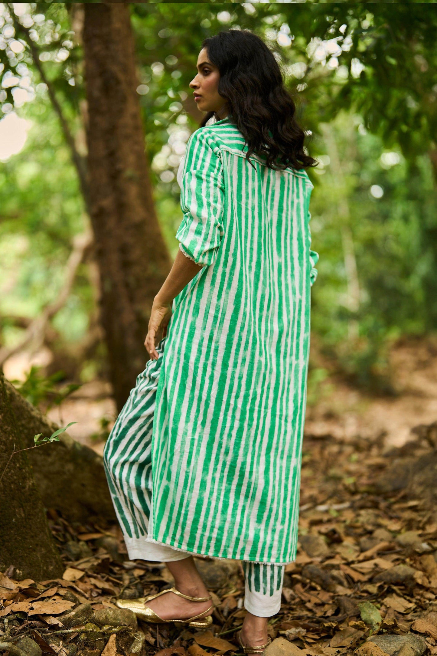 BRUSHTSTROKE DRAPED & PLEATED PANT - dash and dot