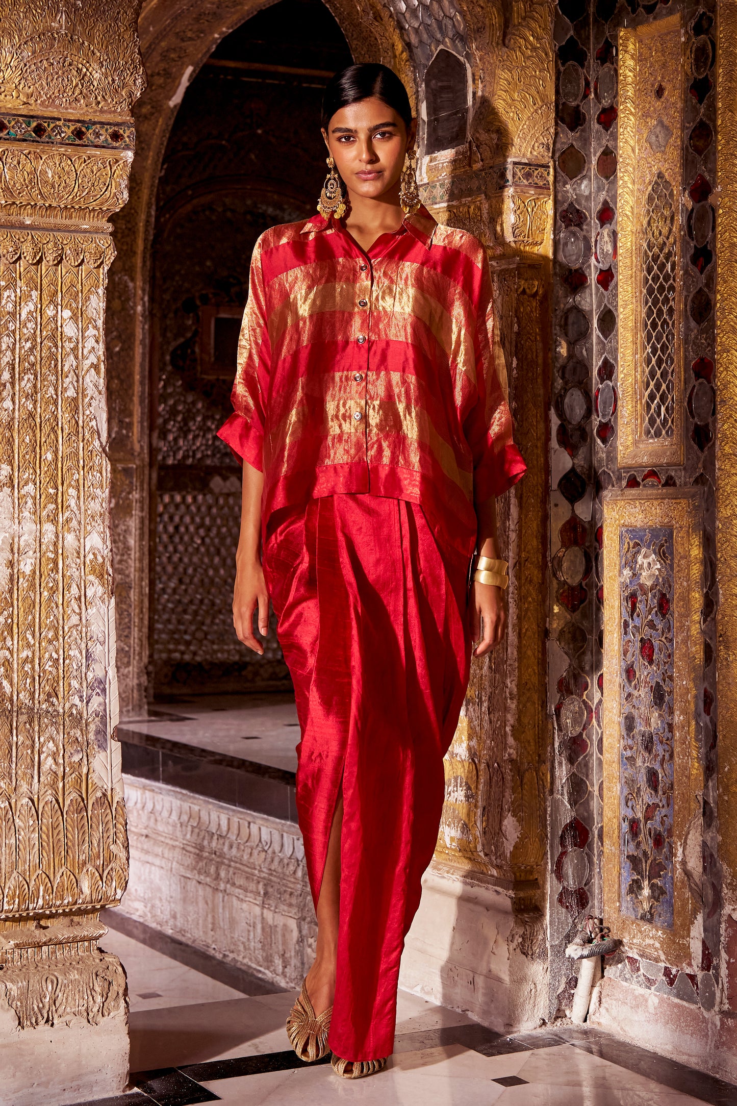 BENARES TISSUE STRIPED SHIRT