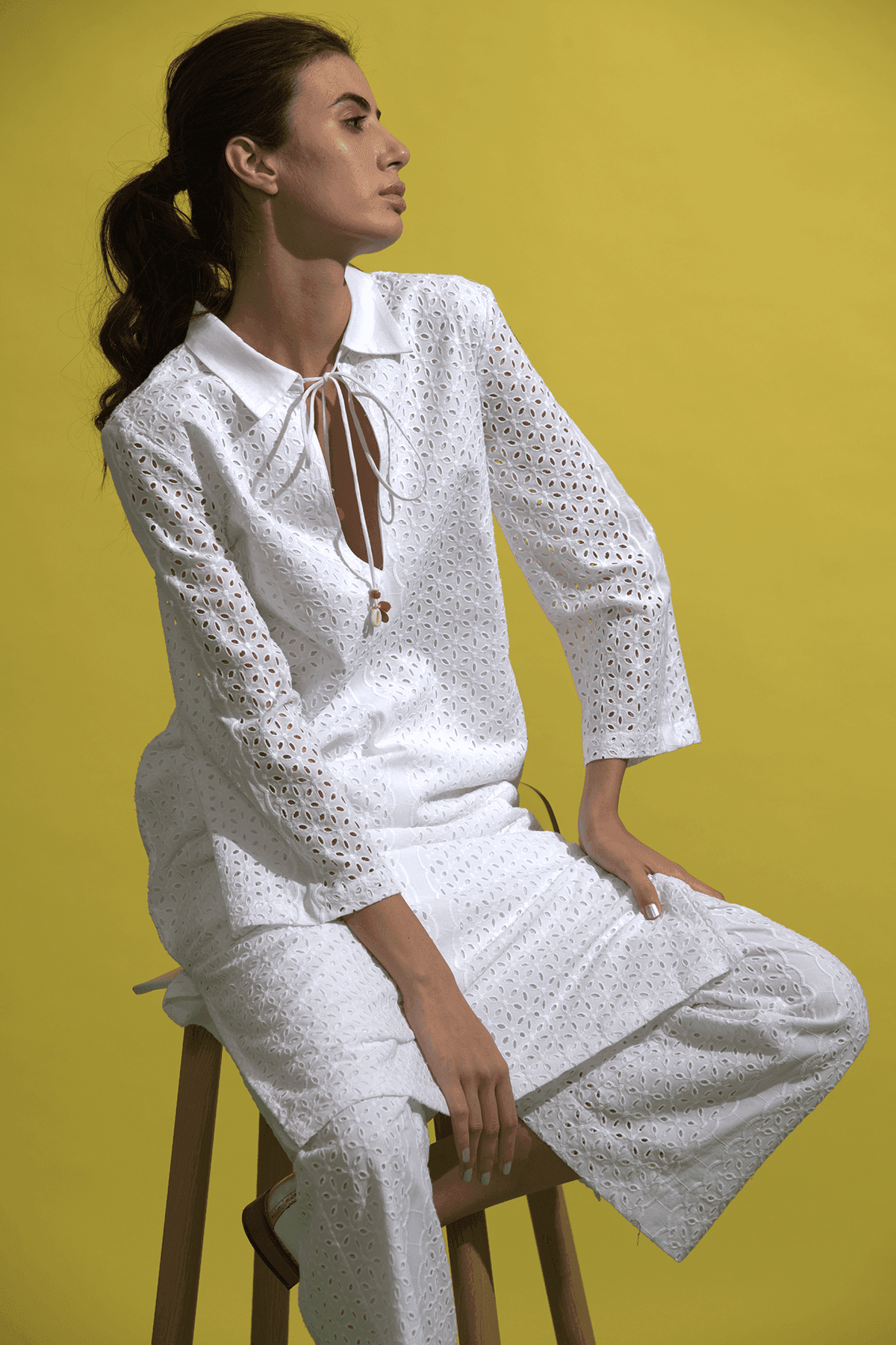 CUTWORK EMBROIDERY PANT - dash and dot