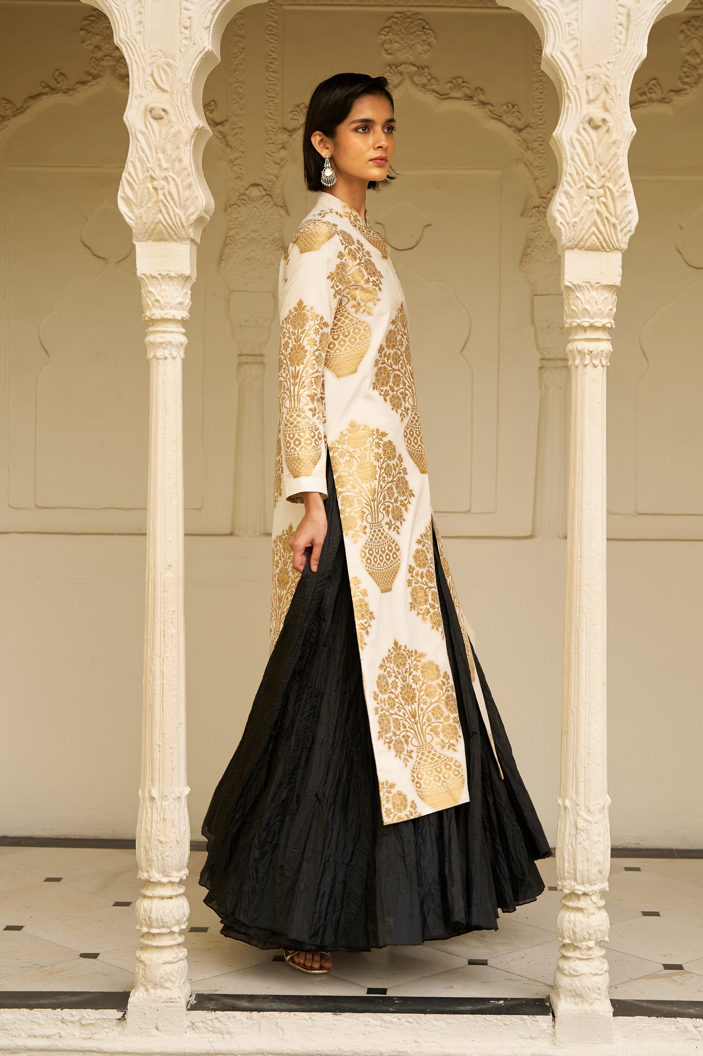 CRUSHED CRINKLE MAXI SKIRT