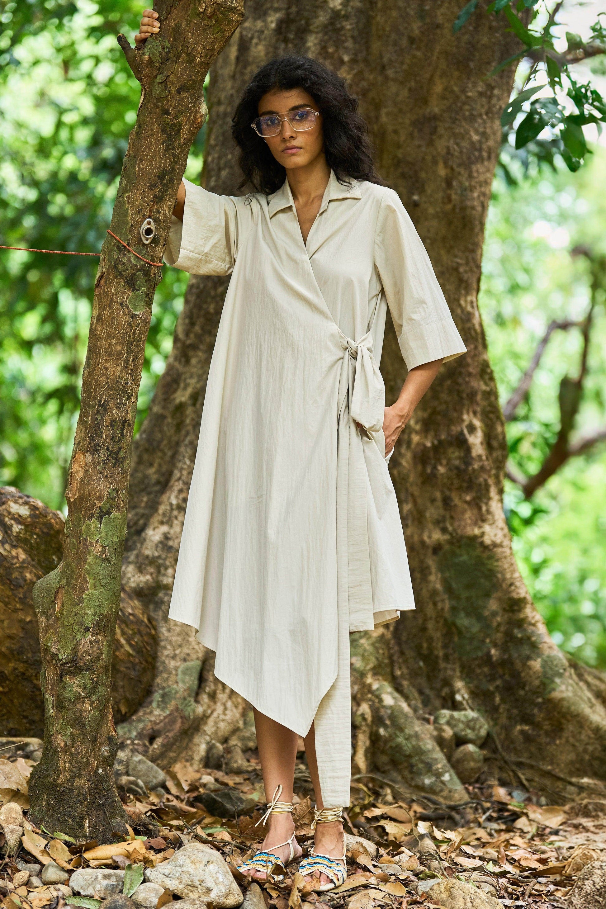 HIGH/LOW SHIRT DRESS - dash and dot