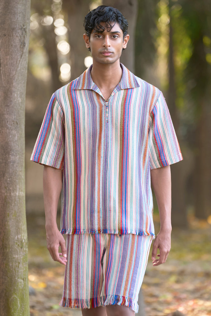JACQUARD STRIPED SHIRT dash and dot