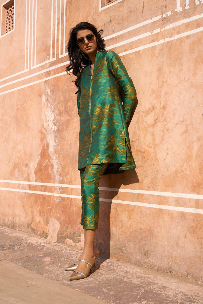 PATTERNED BROCADE LONGLINE TOP AND PANT - dash and dot dash and dot