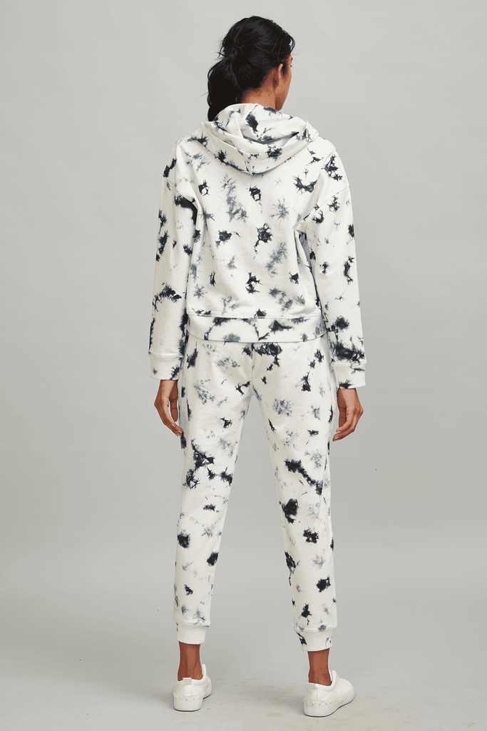 B/W TIE DYE JOGGER - dash and dot dash and dot