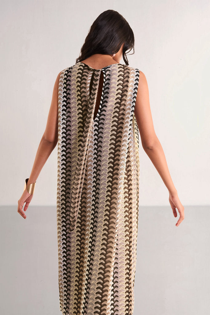CROCHET KNIT BACK KNOT MIDI dash and dot