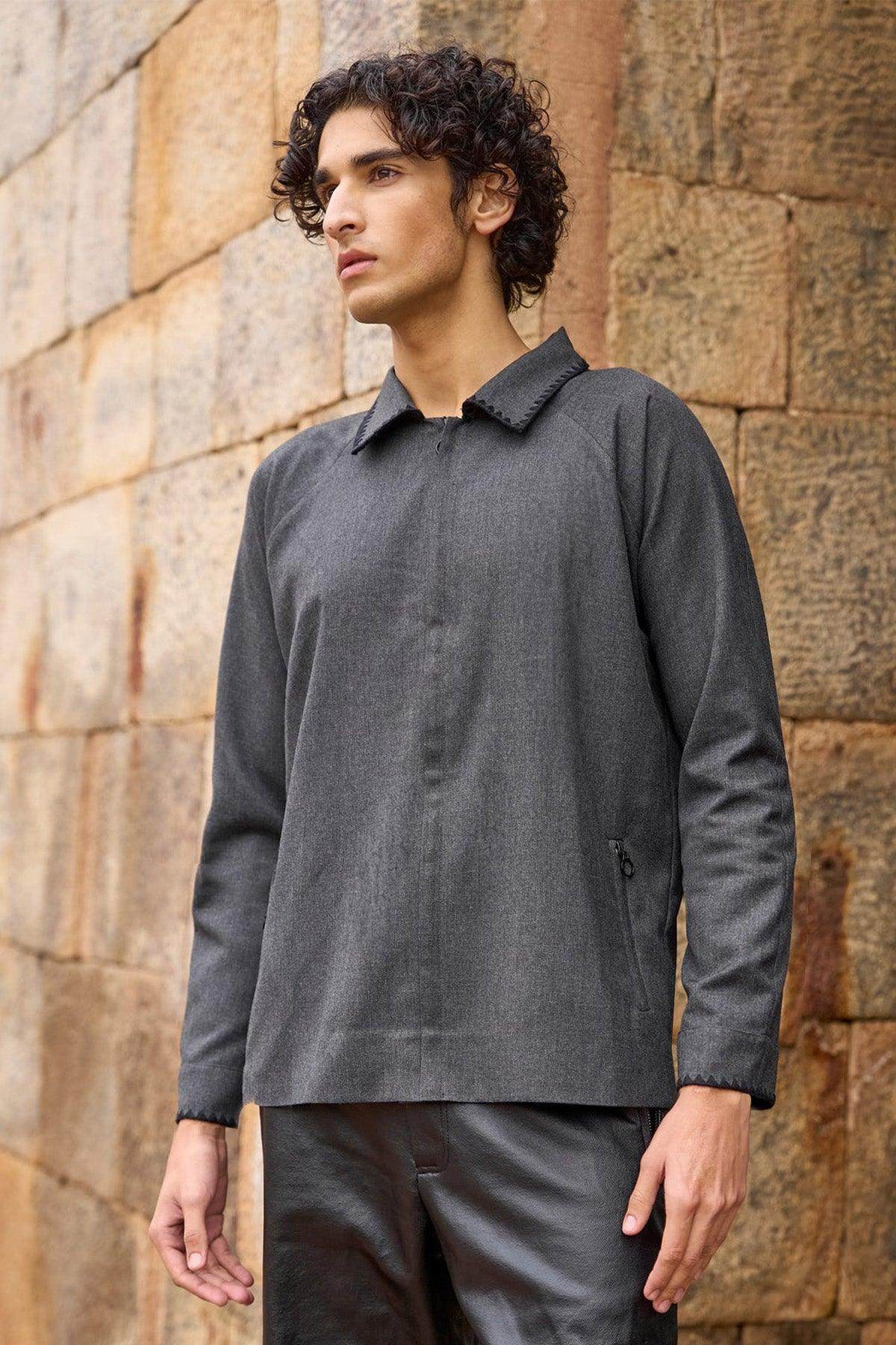 CONTRAST STITCH SHIRT - dash and dot