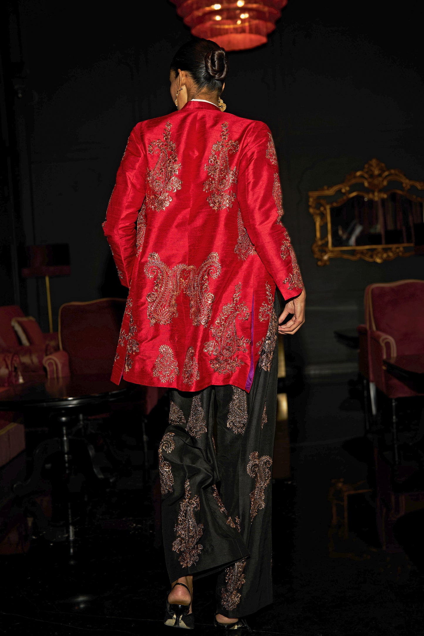EMBROIDERED PAISLEY JACKET, SHIRT AND PANT