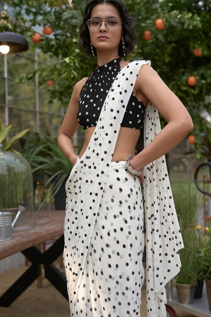POLKA DOT HALTER NECK BLOUSE dash and dot