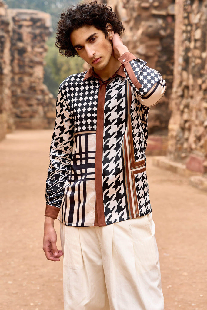 SIGNATURE PRINT SHIRT - dash and dot dash and dot