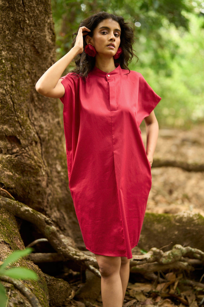 RED SHIRT DRESS - dash and dot dash and dot