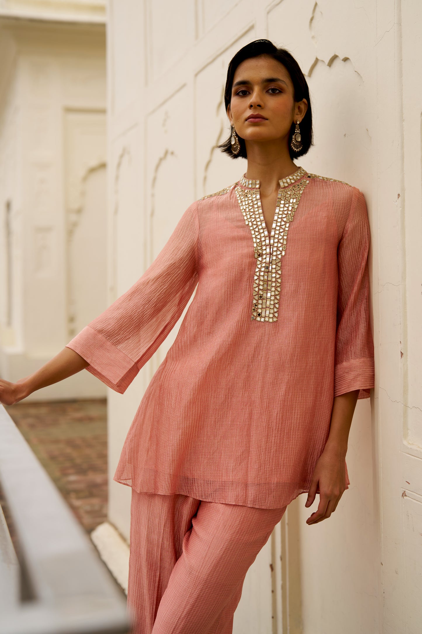 MIRROR TISSUE A-LINE TOP